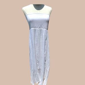 Dept222 NWT tube top maxi‎ white dress size XL